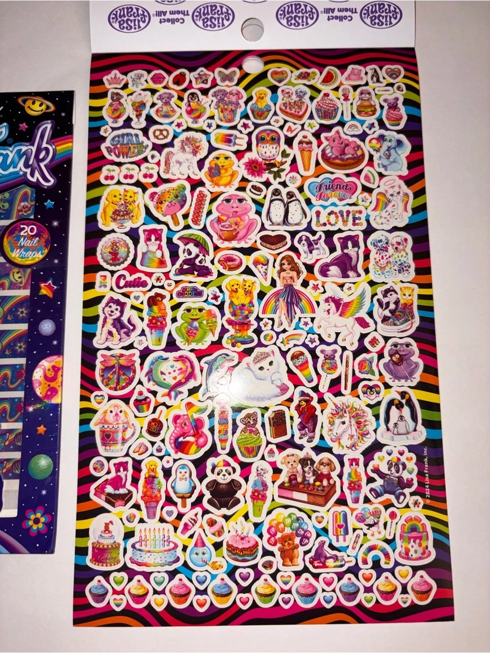 3 PC Lisa Frank Lot: Satin Pillowcase, Zoomer&Zorbut Nail Wraps, & Sticker